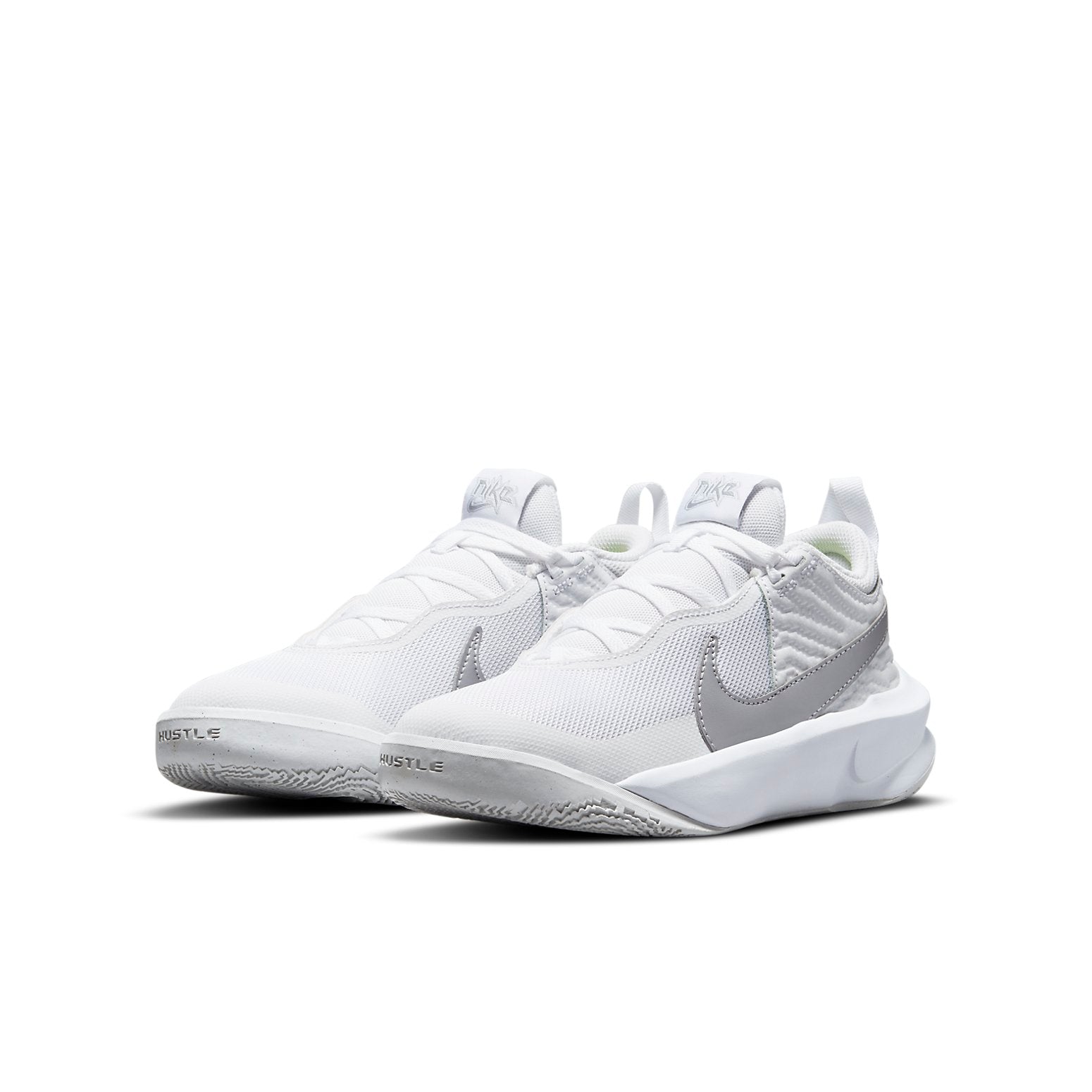(GS) Nike Team Hustle D10 'White Metallic Silver' CW6735-100
