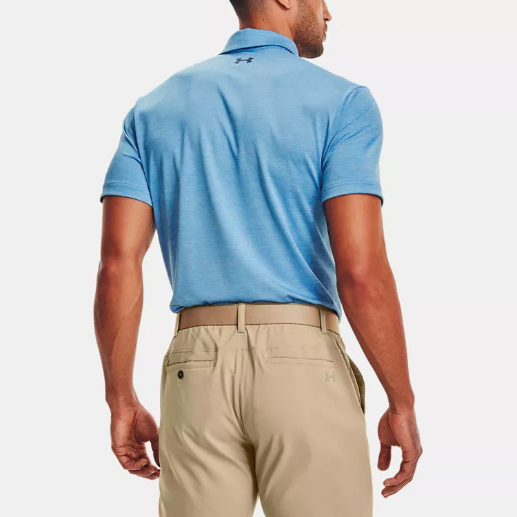 Men's Under Armour Playoff Golf Sports Thin and light Breathable Loose Short Sleeve Polo Shirt Blue 1351131-464