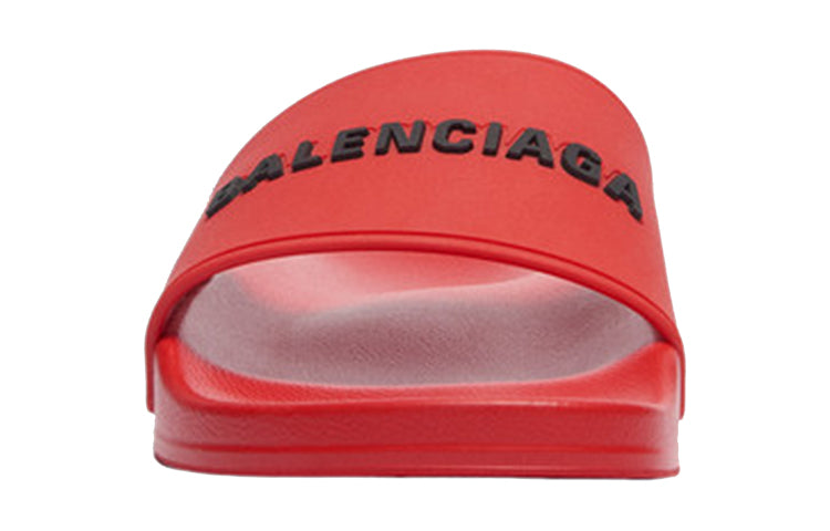 Balenciaga Pool Slides 'Red Black' 565826W1S806561