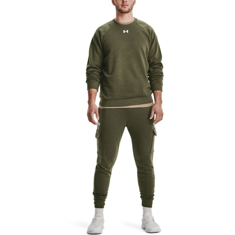 Under Armour Rival Fleece Crew Top 'Olive Green' 1379755-390