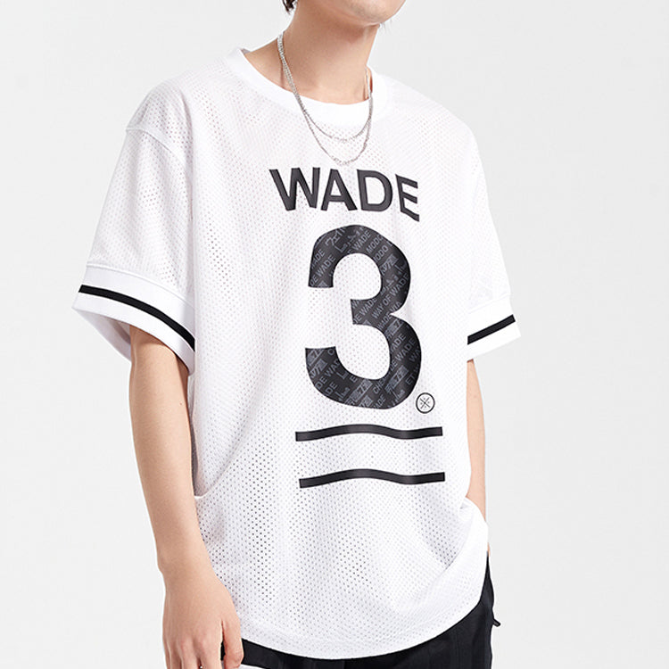 Li-Ning Wade Series Printing Breathable Loose Short Sleeve White AHSQ189-2