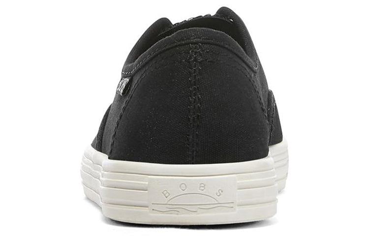 (WMNS) Skechers Bobs B Cool Low-Top Slip-On Shoes Black/White 113826-BLK