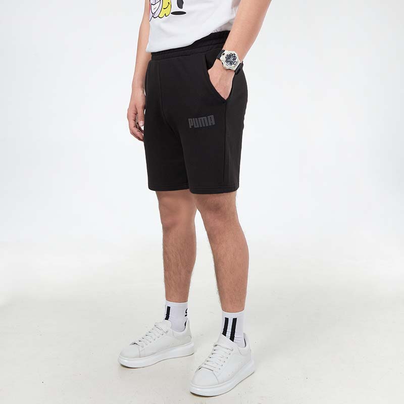 PUMA Modern Basics Sweat Shorts 9" 'Black Grey' 589091-01