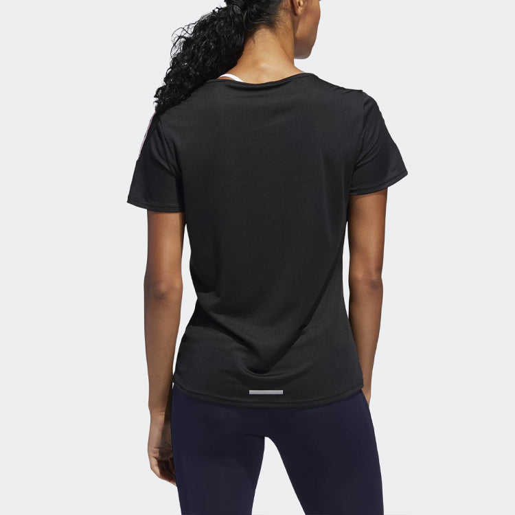 (WMNS) adidas Running Sports Short Sleeve Black DX2021