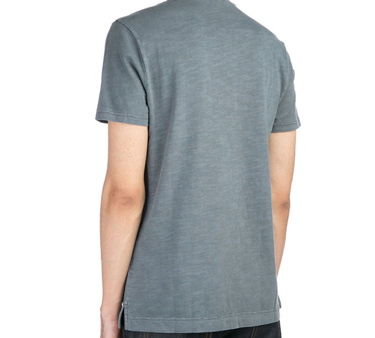 Men's Burberry SS20 Casual Cotton Short Sleeve Gray Blue 3930309
