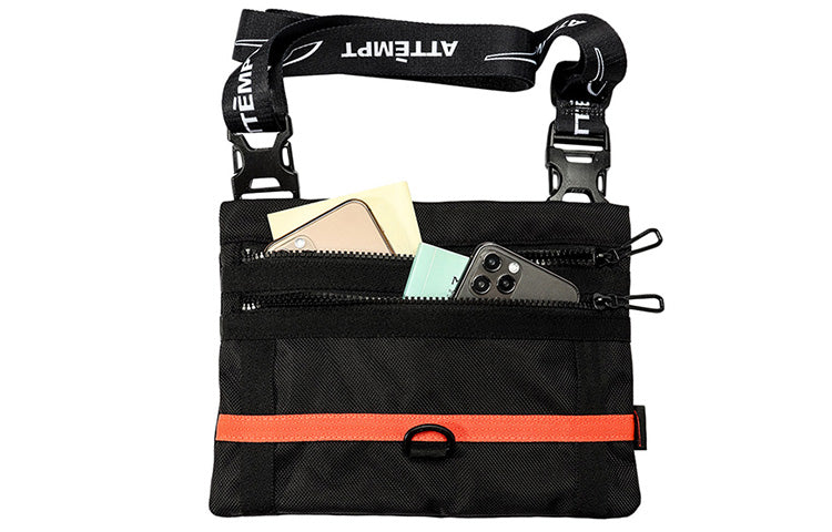PUMA x ATTMPT Cross Body Bag 'Black Orange' 07750201