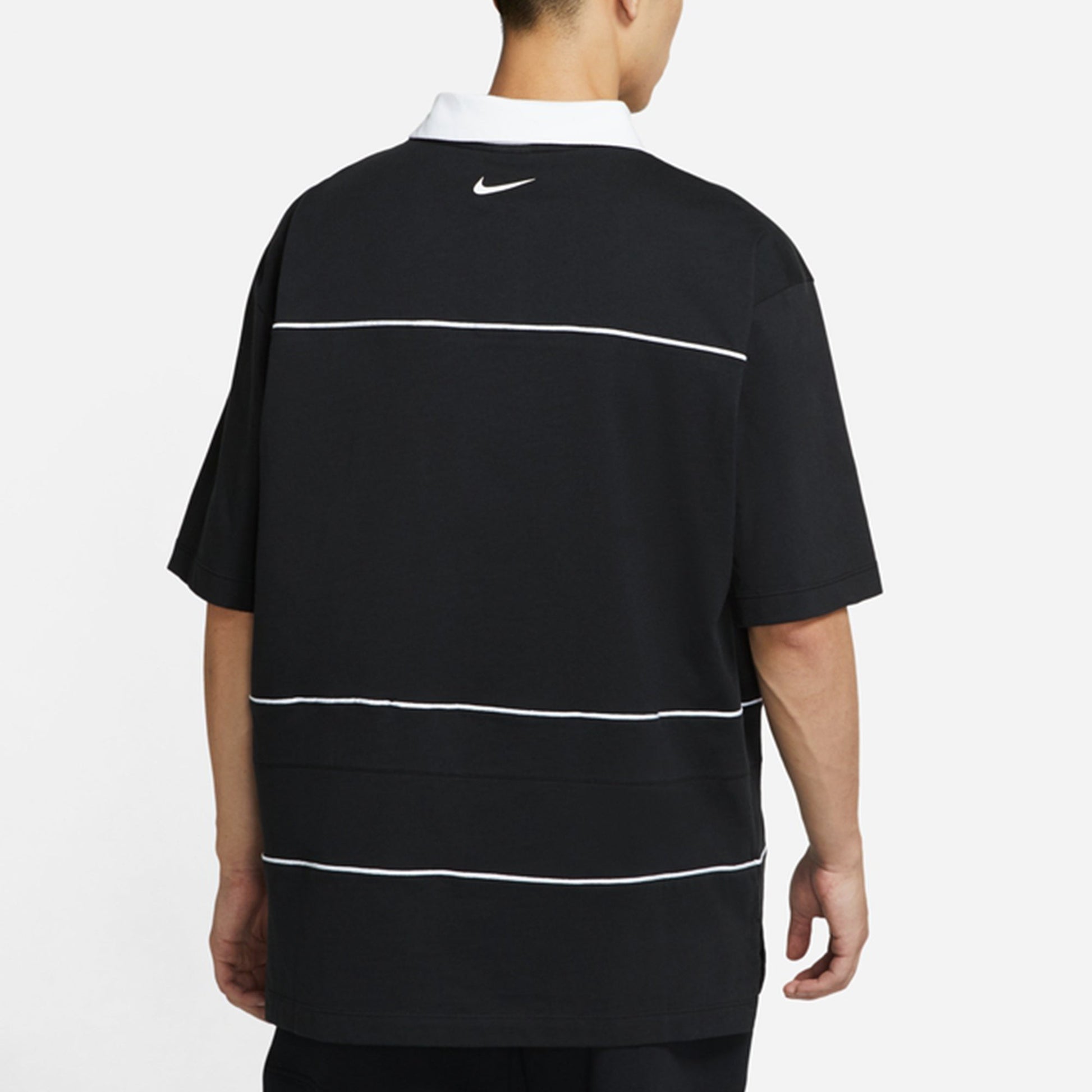 Nike Sportswear Contrasting Colors Athleisure Casual Sports Short Sleeve Polo Shirt Black DM7918-010