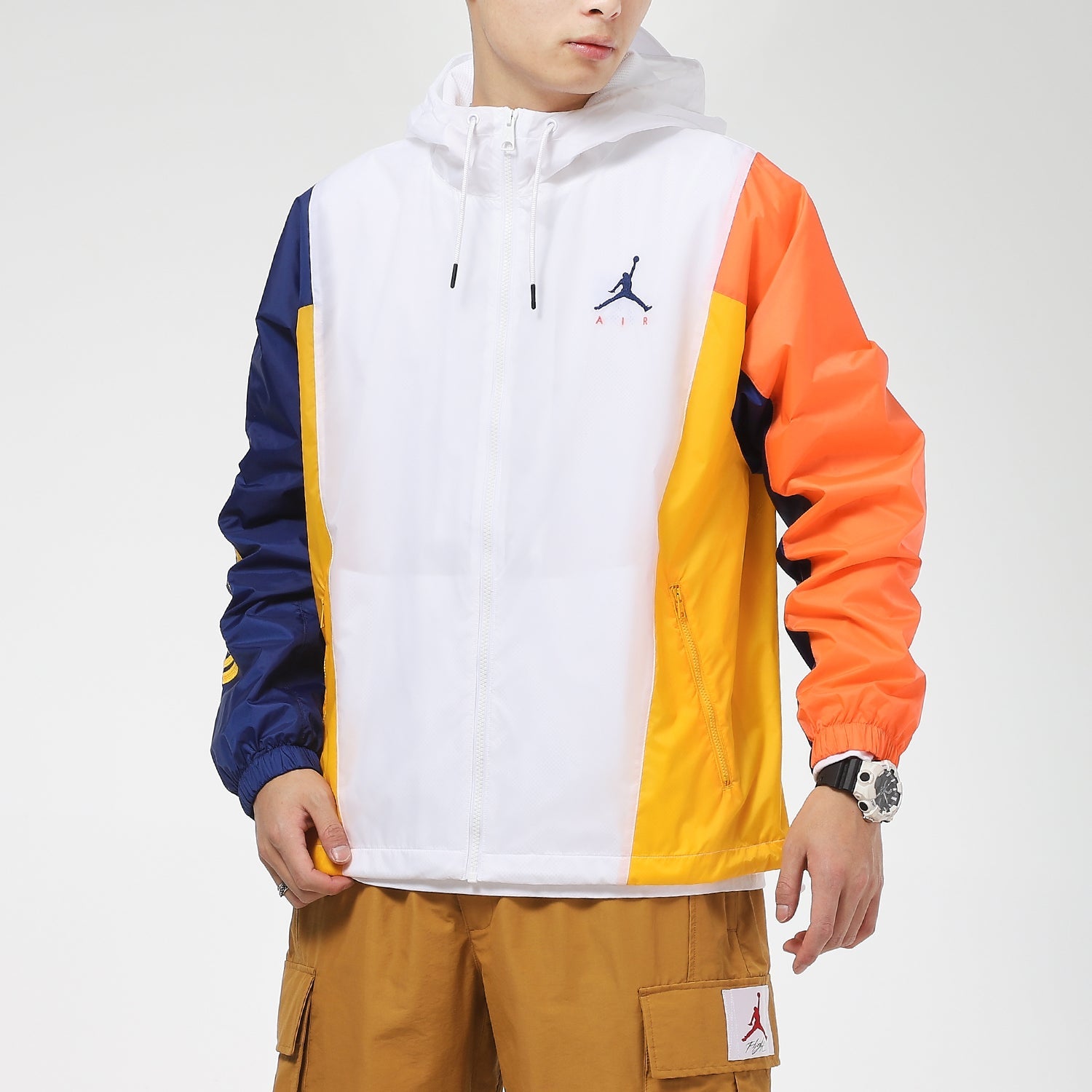 Air Jordan MENS Jumpman Multicolor Tat Sports Jacket White CV2241-100