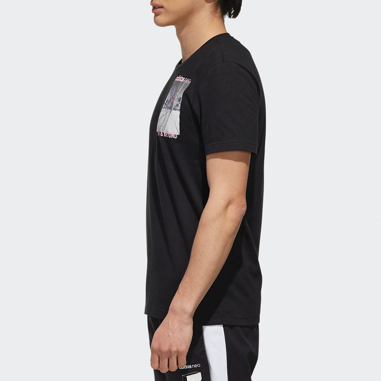 adidas neo M Cs Su Tee Ss Round Neck Short Sleeve Black EJ7081