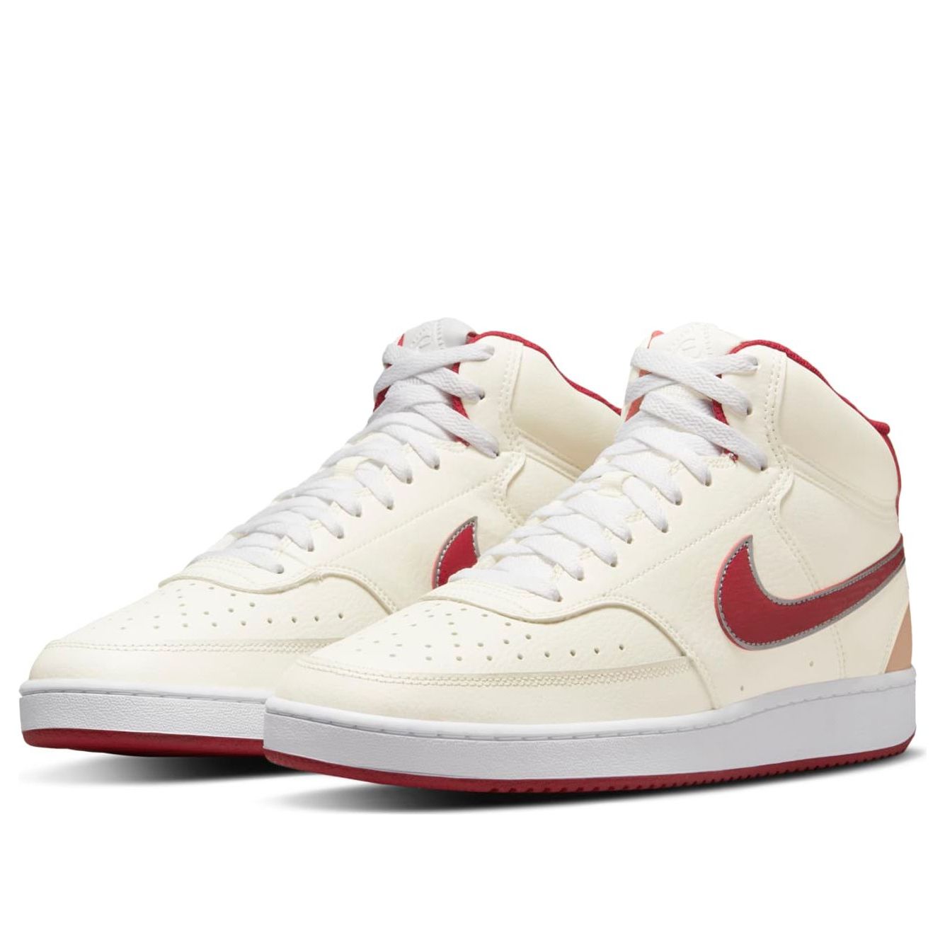 Nike Court Vision Mid-Top Sneakers White/Red DQ4977-161