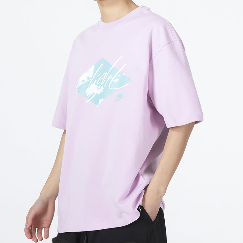 Air Jordan Essentials Pattern Printing Round Neck Tee 'Lilac' DO8897-530