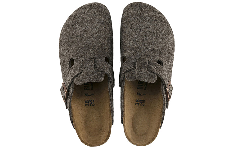Birkenstock Boston Wool Felt Sandals 'Cacao' 0160583