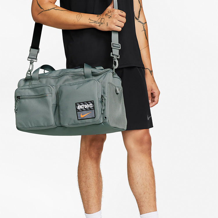 Nike Athletic Zipper  Fabric Gym Bag Travel Bag  Handbag Unisex Smoke Gray DQ5199-084