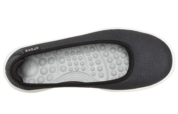 (WMNS) Crocs Reviva Cozy Breathable Low Tops Athleisure Casual Sports Shoe Black White 205880-066