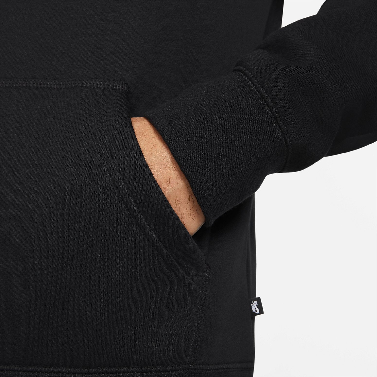 Nike SB Big Swoosh Logo Pullover Hoodie 'Black' CW5615-010