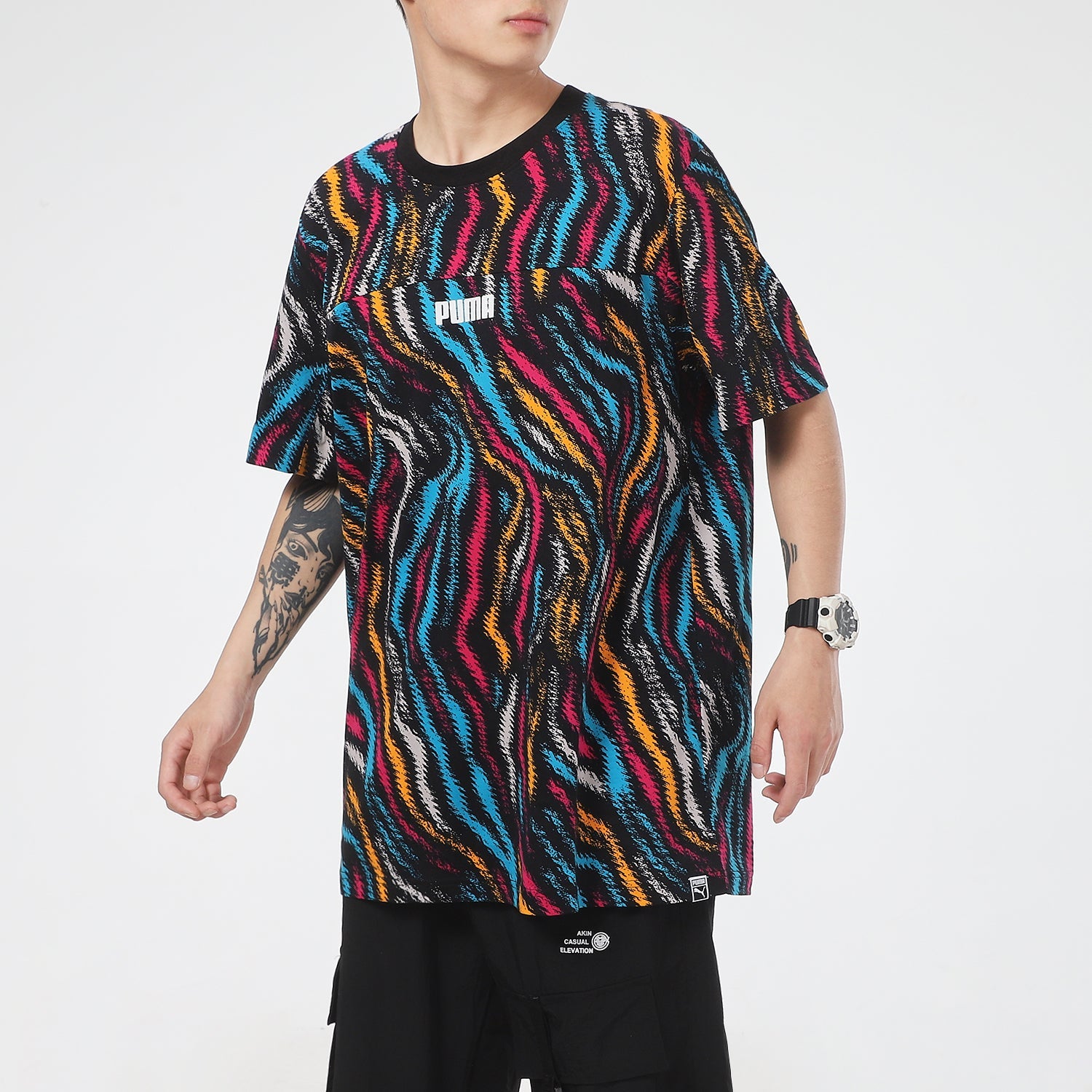 PUMA Wild Pack AOP Tee 'Black' 579508-71