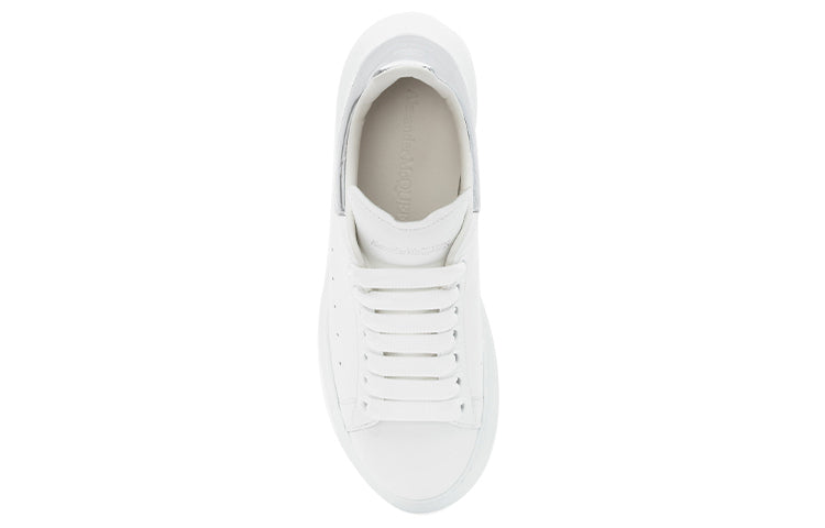 (WMNS) Alexander McQueen Oversized Sneaker 'Silver Crocodile' 553770WHYBQ9071