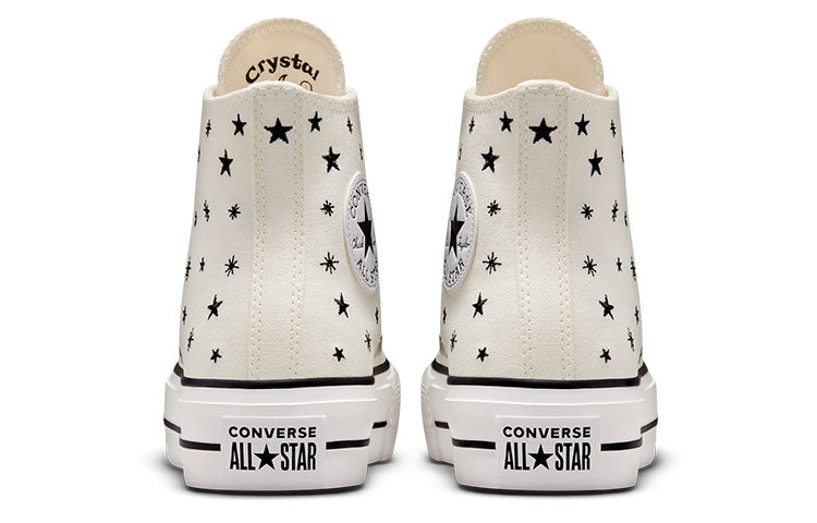 (WMNS) Converse Chuck Taylor All Star Lift Platform High 'Embroidered Stars - Egret' A03724C