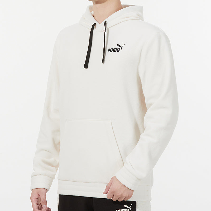 PUMA Logo Polar Fleece Hoodie 'White' 534929-93