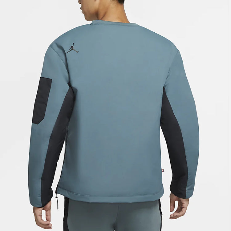 Air Jordan 23 Engineered Contrast Color Stitching Round Neck Pullover Padded Green Jacket DC9657-387