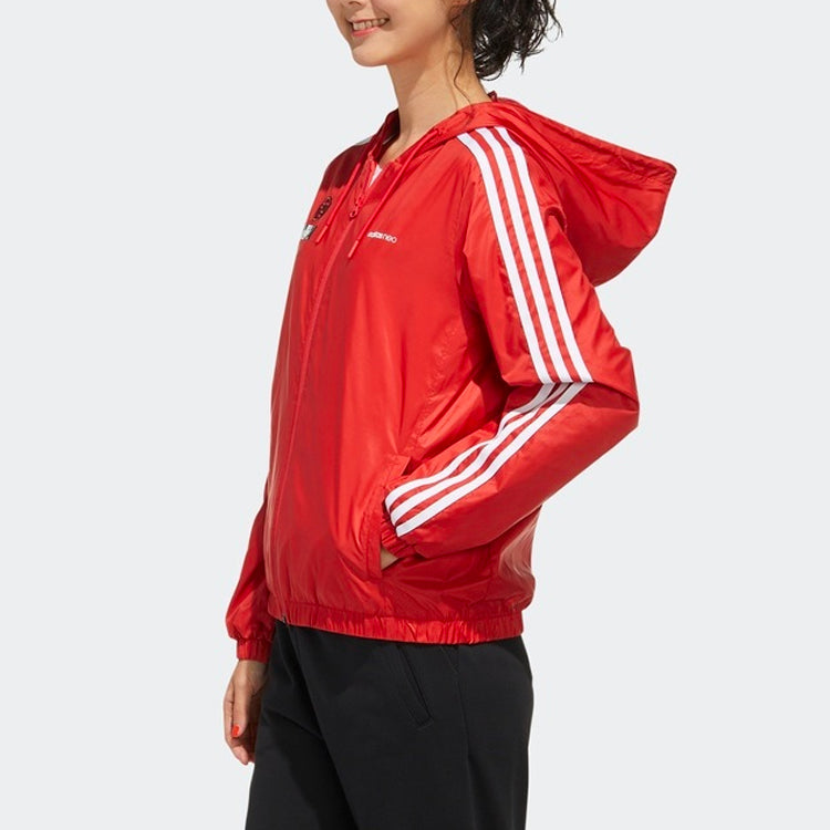 (WMNS) adidas neo x Hua Mulan Printing Jacket Red GK5897