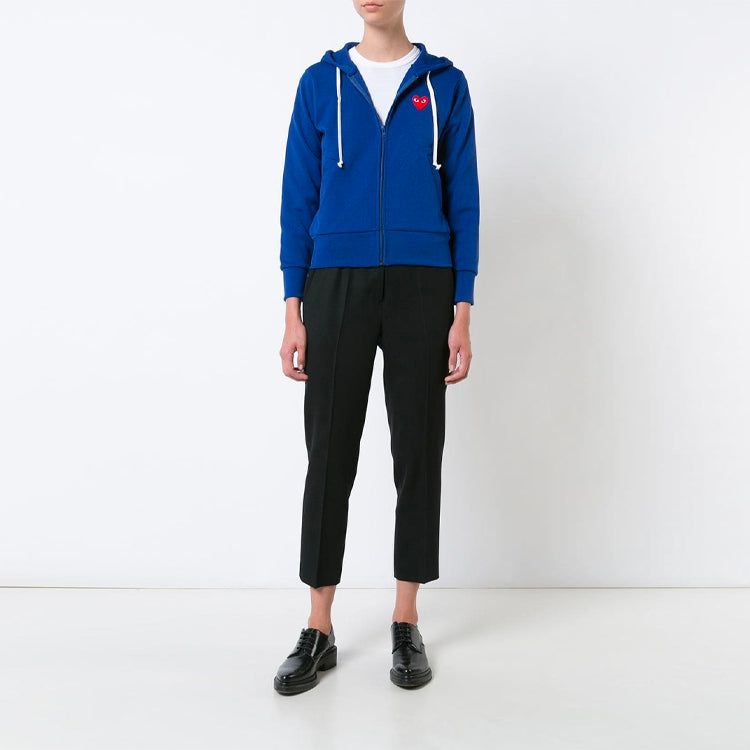 COMME des GARCONS PLAY Red Heart Zip Up Hoodie 'Blue' AZ-T172-051-2