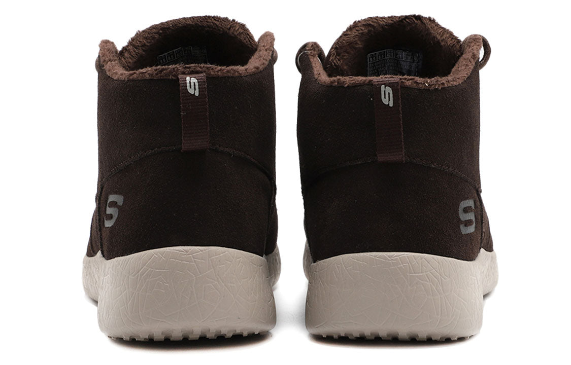Skechers Burst Fleece Lined Stay Warm Sports Shoe Brown 666017-CHOC