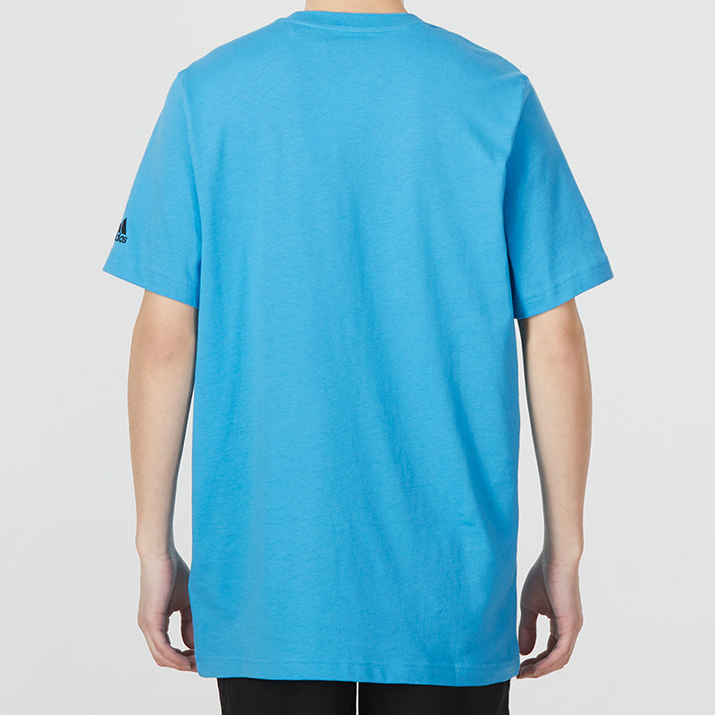 adidas Harden Logo T-shirt Asia Sizing 'Blue' HS4327