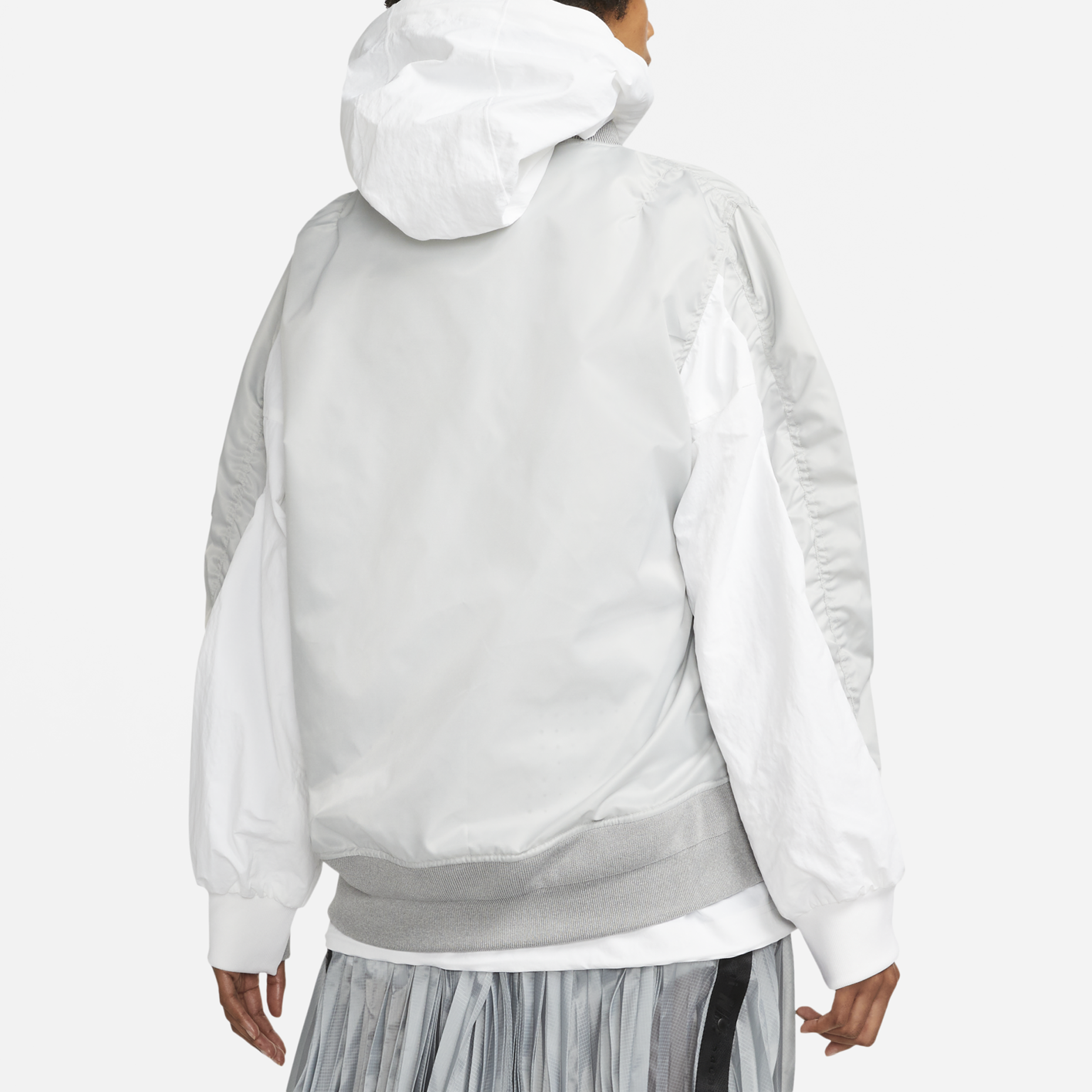 (WMNS) Nike x sacai Layered Bomber Jacket 'Grey Fog' CV5686-097