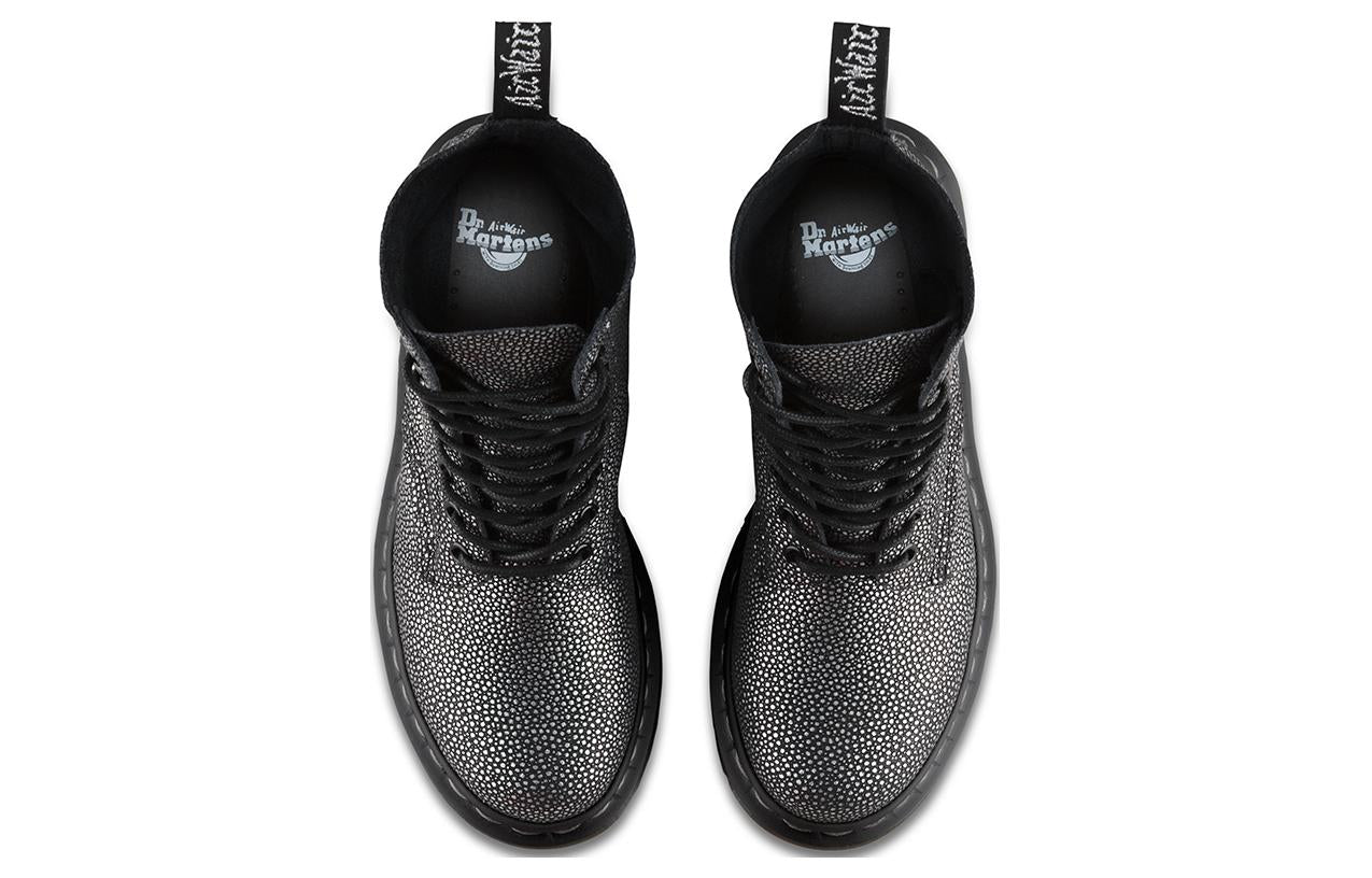 (WMNS) Dr.Martens 1460 Metallic Pebble Pascal 'Black Silver' 23139012