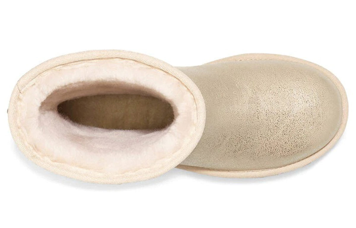 (WMNS) UGG Classic Short II Iridescent Gold Color 1112503-GOLD