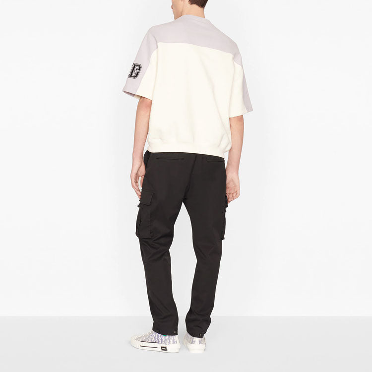 Men's DIOR x KENNY SCHARF Crossover FW21 Loose Pullover Short Sleeve Colorblock 193J648A0687-C880