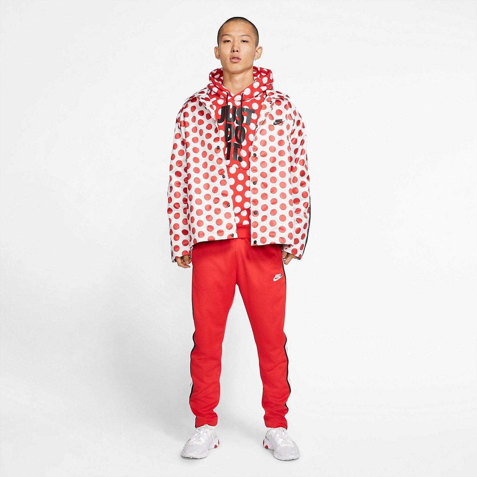 Nike Full Out Dots Hoodie 'Red White' BV5531-657