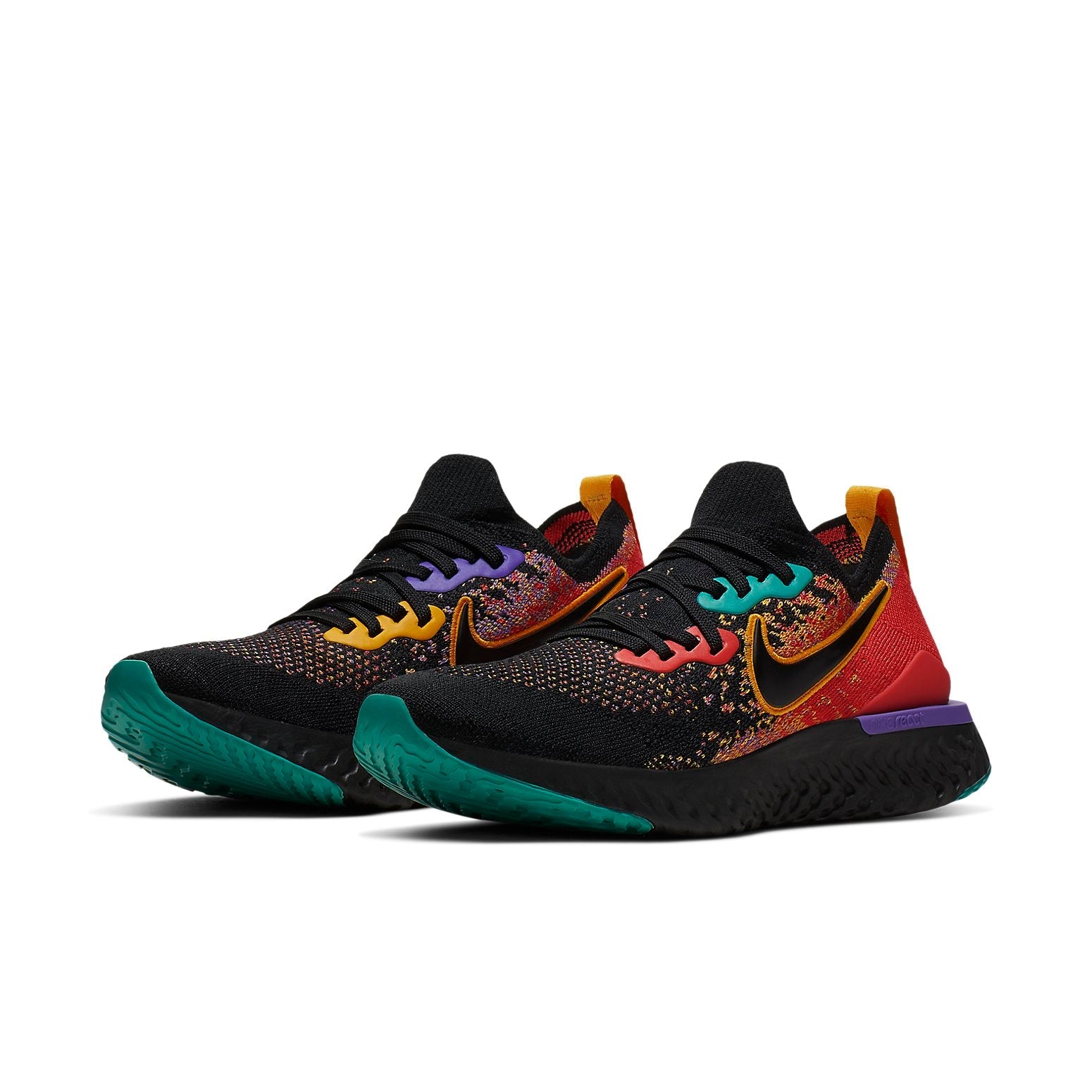 (WMNS) Nike Epic React Flyknit 2 'Black Ember Glow' CK0818-001