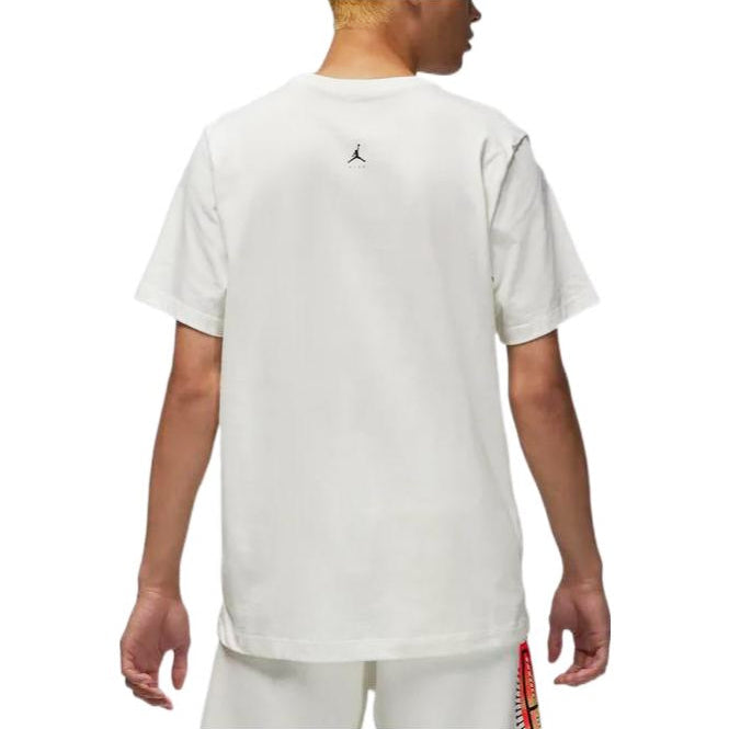 Air Jordan Solid Color Round Neck Pullover Brand Short Sleeve T-Shirt Men's White DQ7367-133