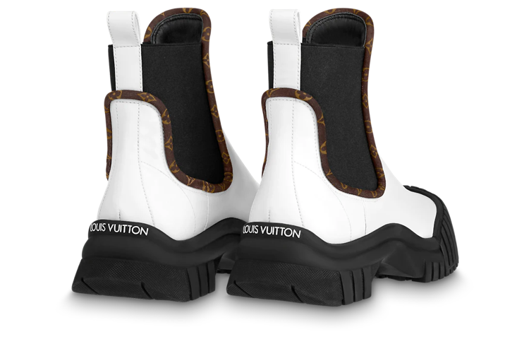 (WMNS) LOUIS VUITTON Ruby Flat Ranger Boots 'White' 1AB0G3