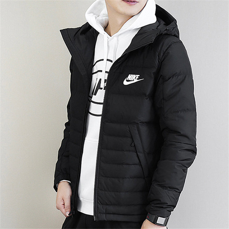 Men's Nike Stay Warm Hooded Down Jacket Black 806862-012