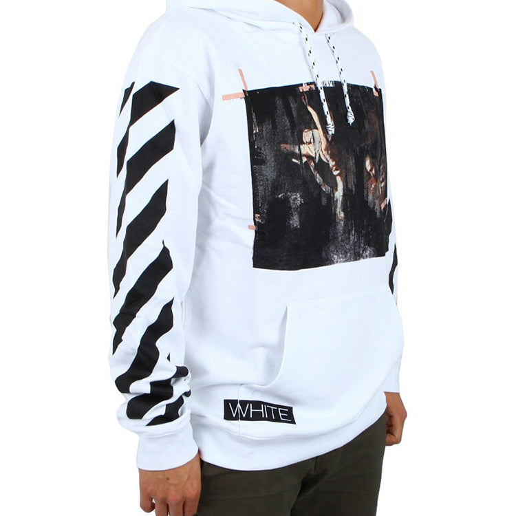 Off-White Caravaggio Hooded Pullover Men White OMBB001F150030030188