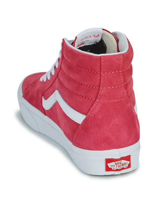 (WMNS) Vans Pig Suede Sk8-Hi 'Red White' VN0007NSZLD