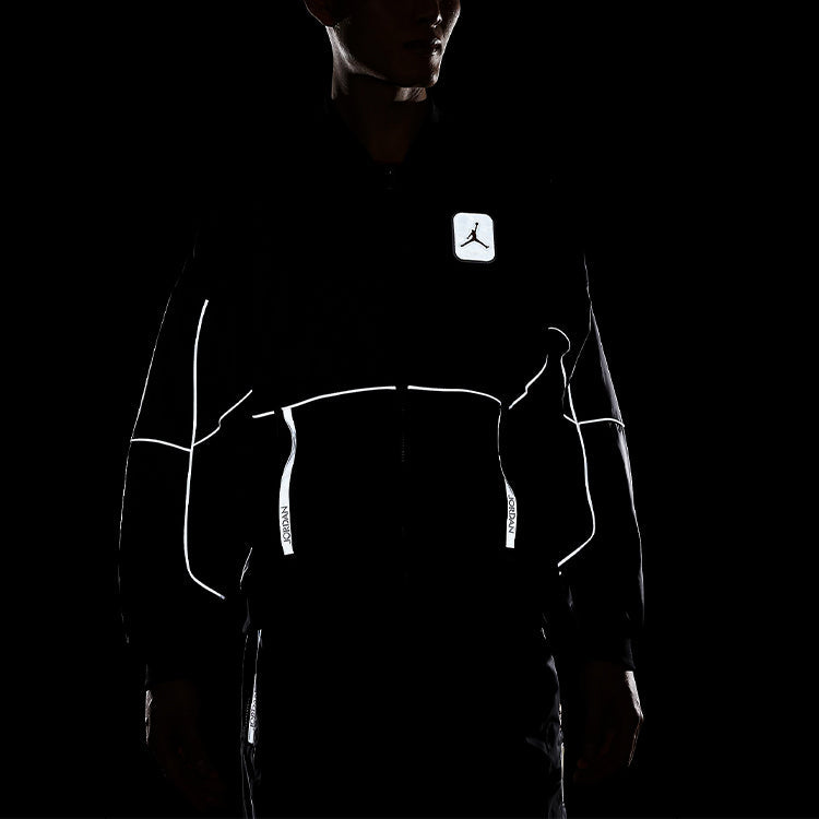 Air Jordan 3m Zipper Reflective Sports Jacket Black CU1667-010