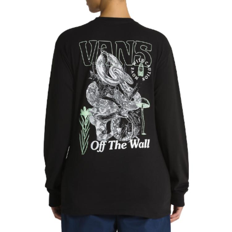 Vans Distorted Snake Long Sleeve T-Shirt 'Black' VN0008TABLK