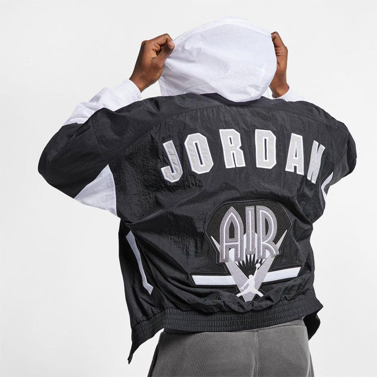 Air Jordan Air AJ9 Woven Colorblock Hooded Jacket Black BV5451-011