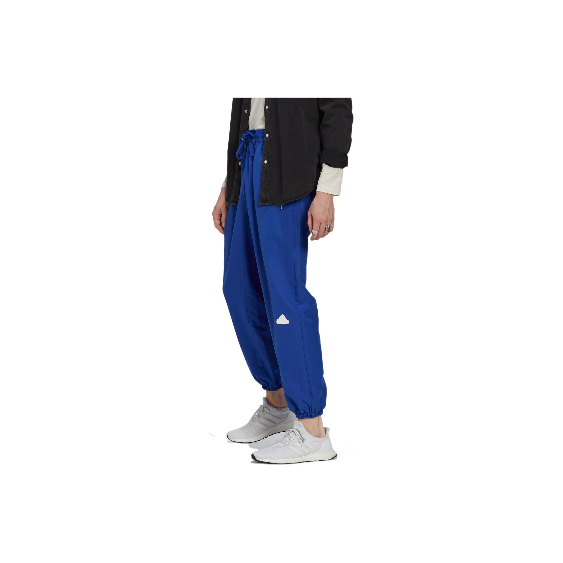 Men's adidas New Wv Pants Solid Color Logo Printing Bundle Feet Sports Pants/Trousers/Joggers Blue HN1930