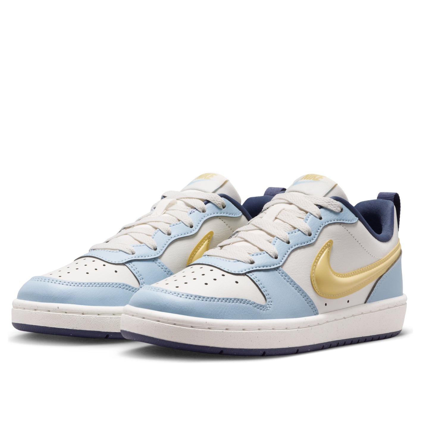 (GS) Nike Court Borough Low Recraft 'Sail Soft Yellow Celestine Blue' IM6698-171