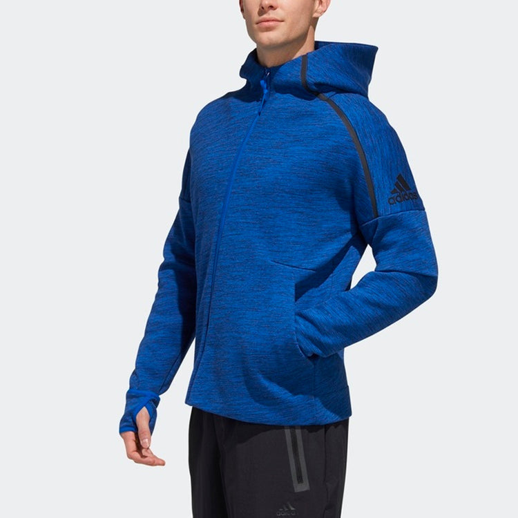 adidas Zne Hoody Sports Stylish Hooded Jacket Blue FJ0228