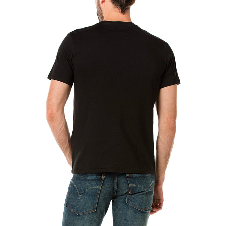 Men's Levis City Logo Pattern Printing Round Neck Short Sleeve Black T-Shirt 21945-0215