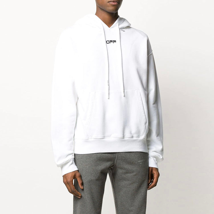 Men's Off-White Wavy Logo Slogan Printing OMBB037R20E300040110