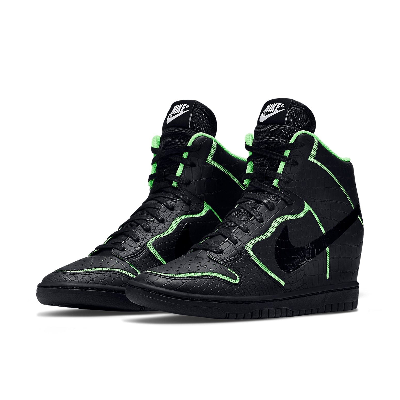 (WMNS) Nike Dunk High 'Black Green' 705488-001