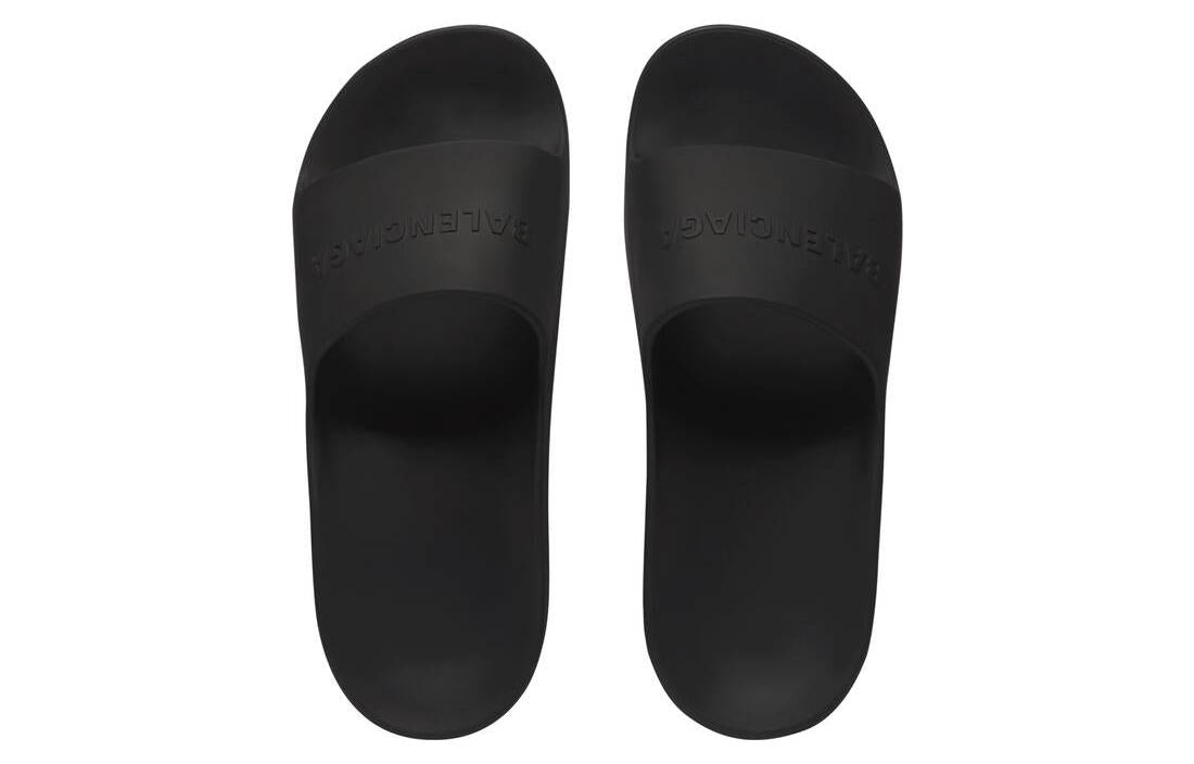(WMNS) Balenciaga Chunky Wedge Sandals 'Black Rubber' 737923W1S891000