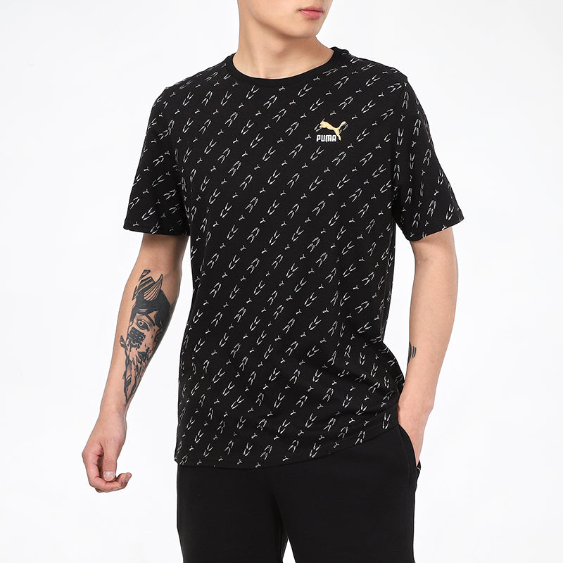 PUMA Elevated Printed T-Shirt 'Black' 532663-01